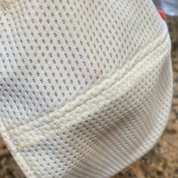 MERRELL Orange & White Trucker Style Strap Back Hiking Baseball Hat MINTY - Picture 4 of 7